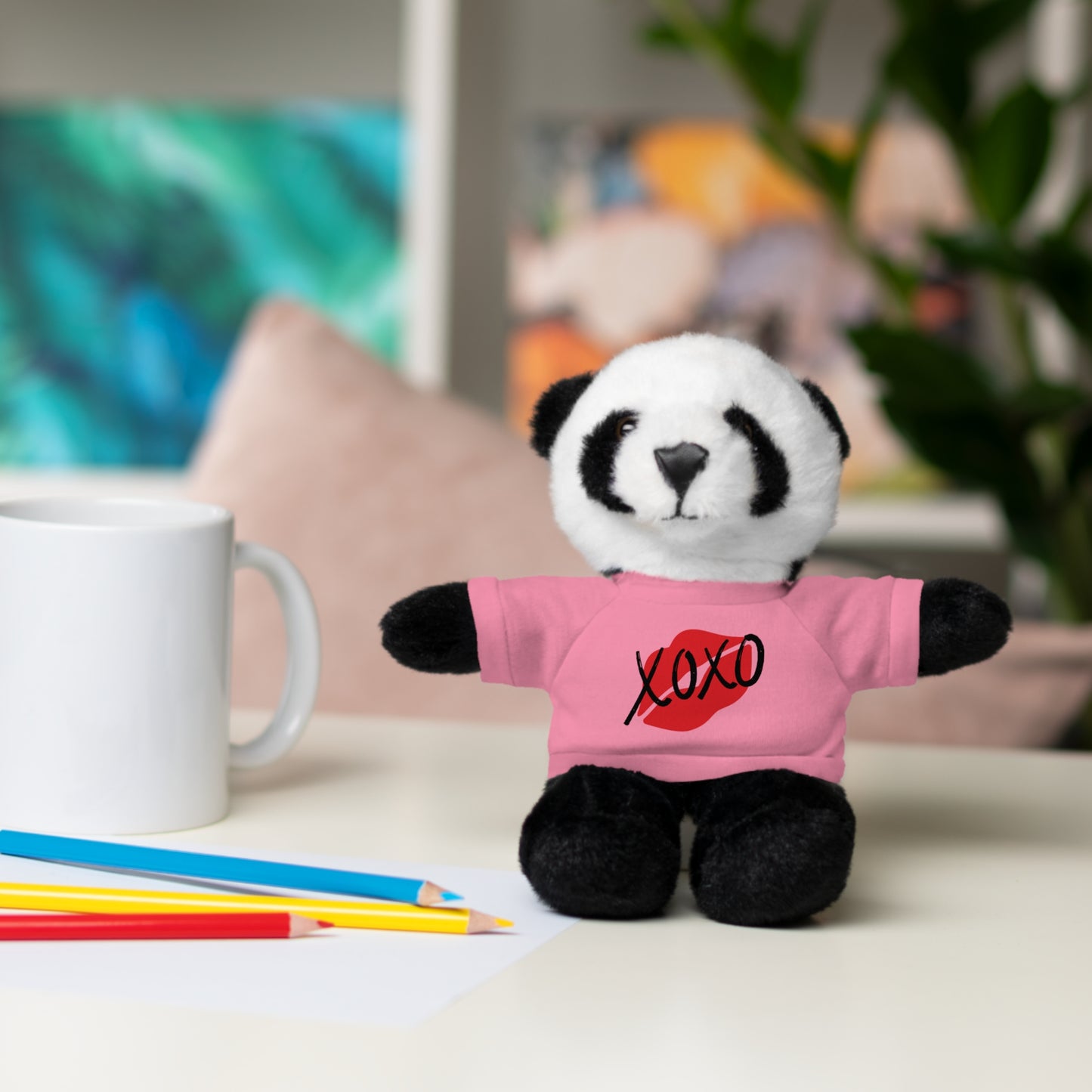 XOXO Kiss Valentine Stuffed Animals with Tee | Valentines Day Gifts