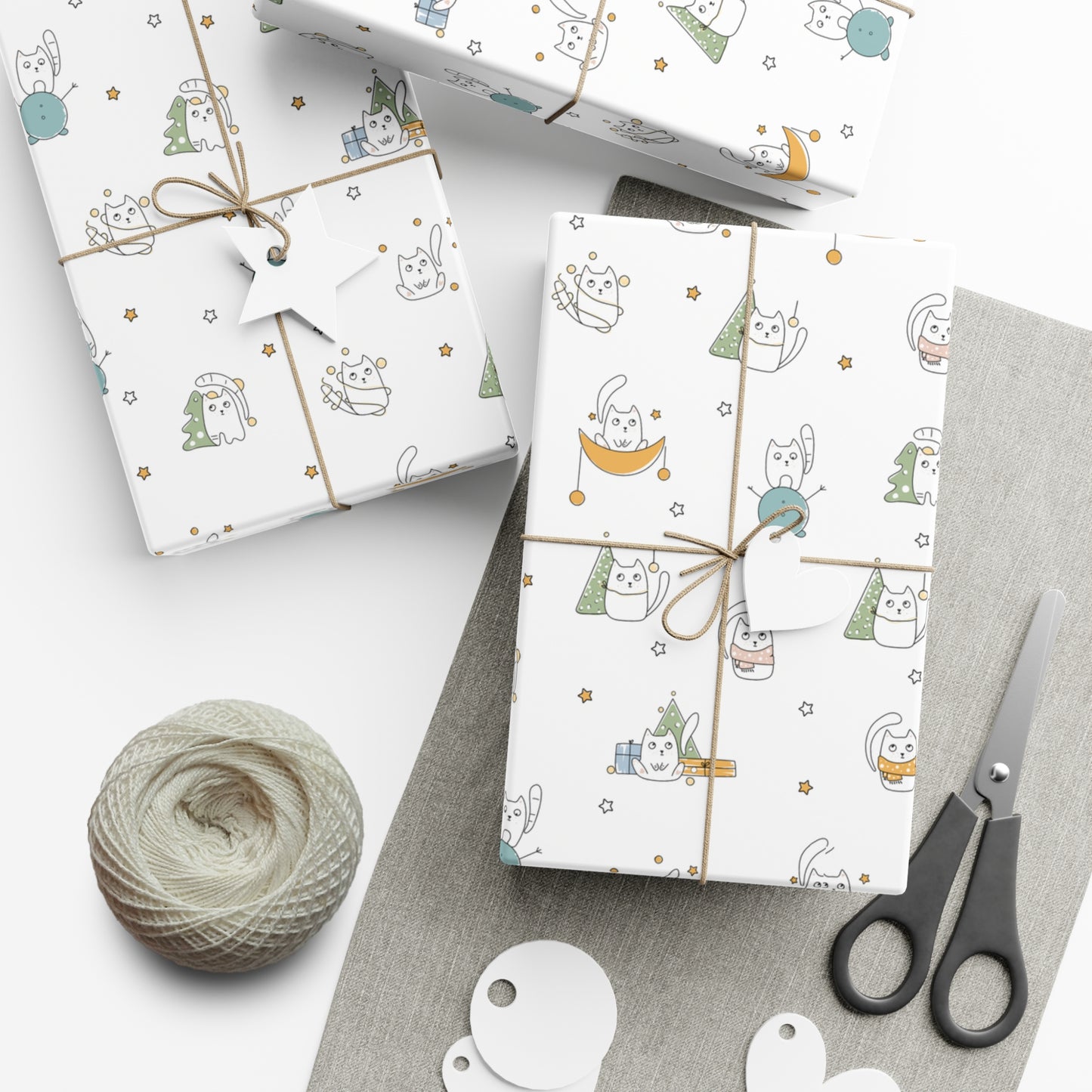 Winter Cats Festive Christmas Gift Wrap Papers