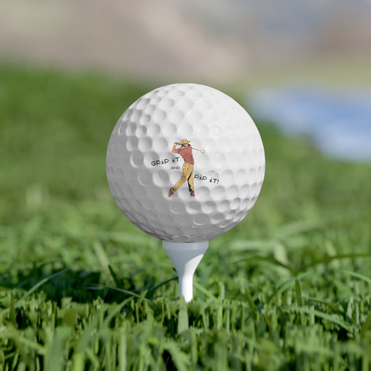Grip It or Rip It Golf Balls, 6pcs