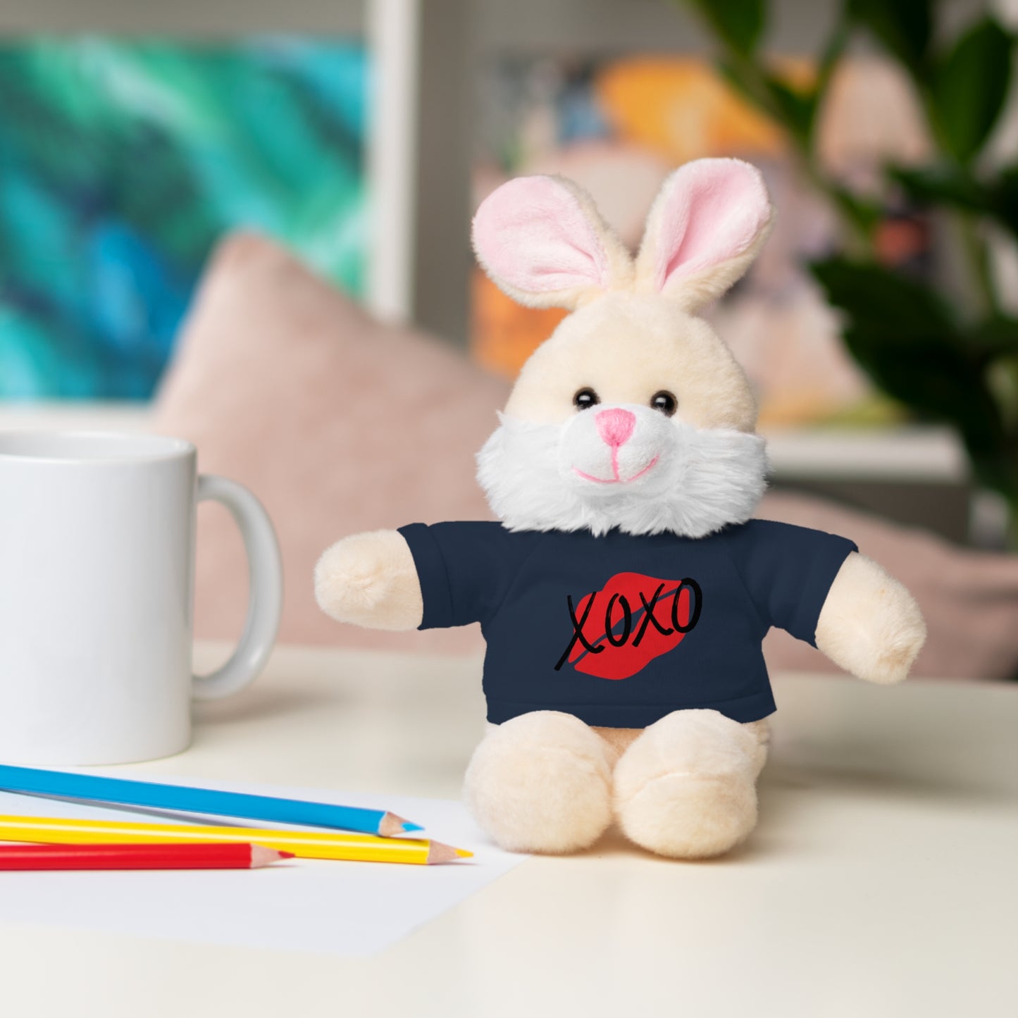 XOXO Kiss Valentine Stuffed Animals with Tee | Valentines Day Gifts