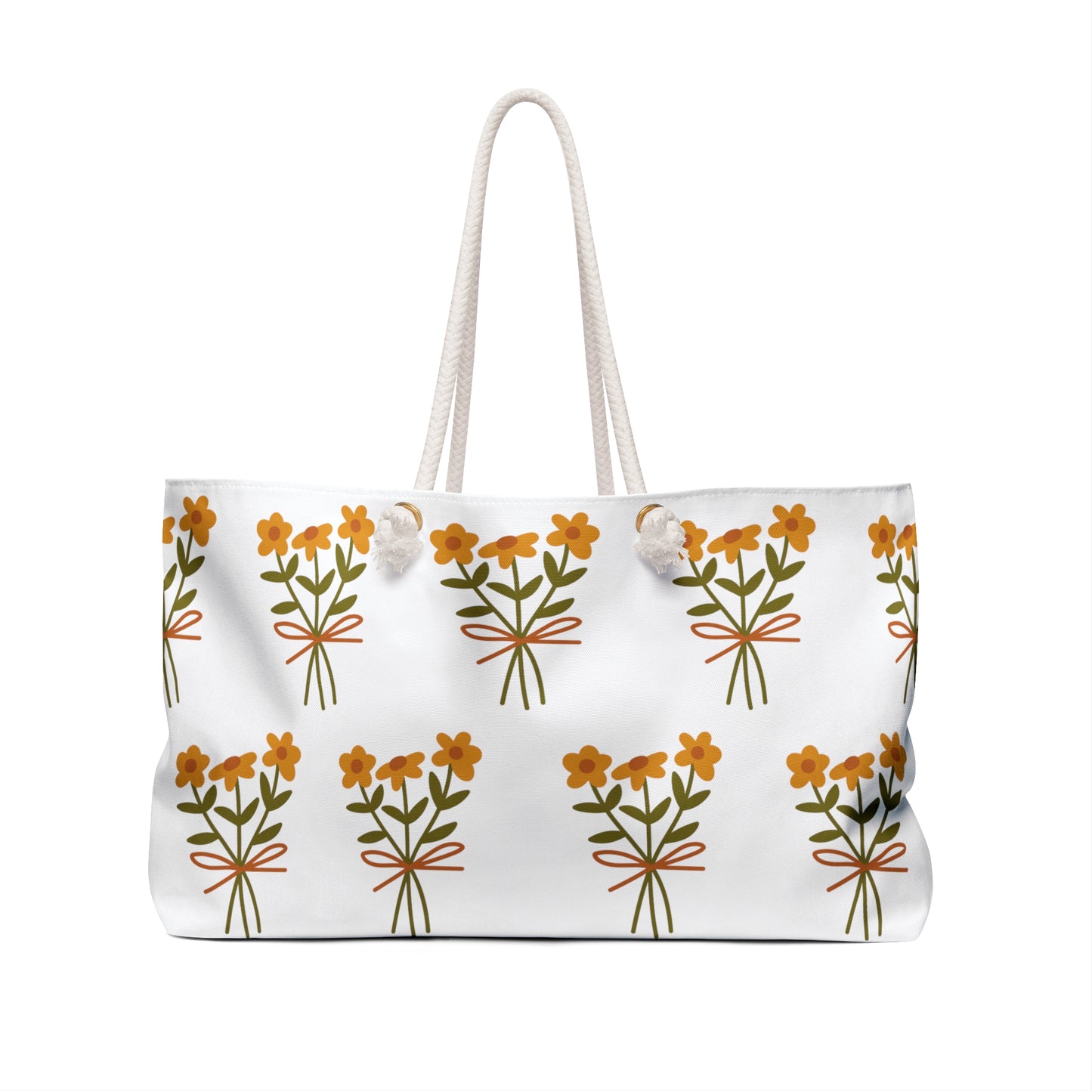 Yellow Flower Bouquet Weekender Bag