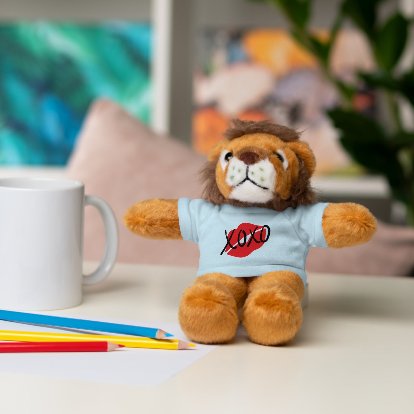 XOXO Kiss Valentine Stuffed Animals with Tee | Valentines Day Gifts