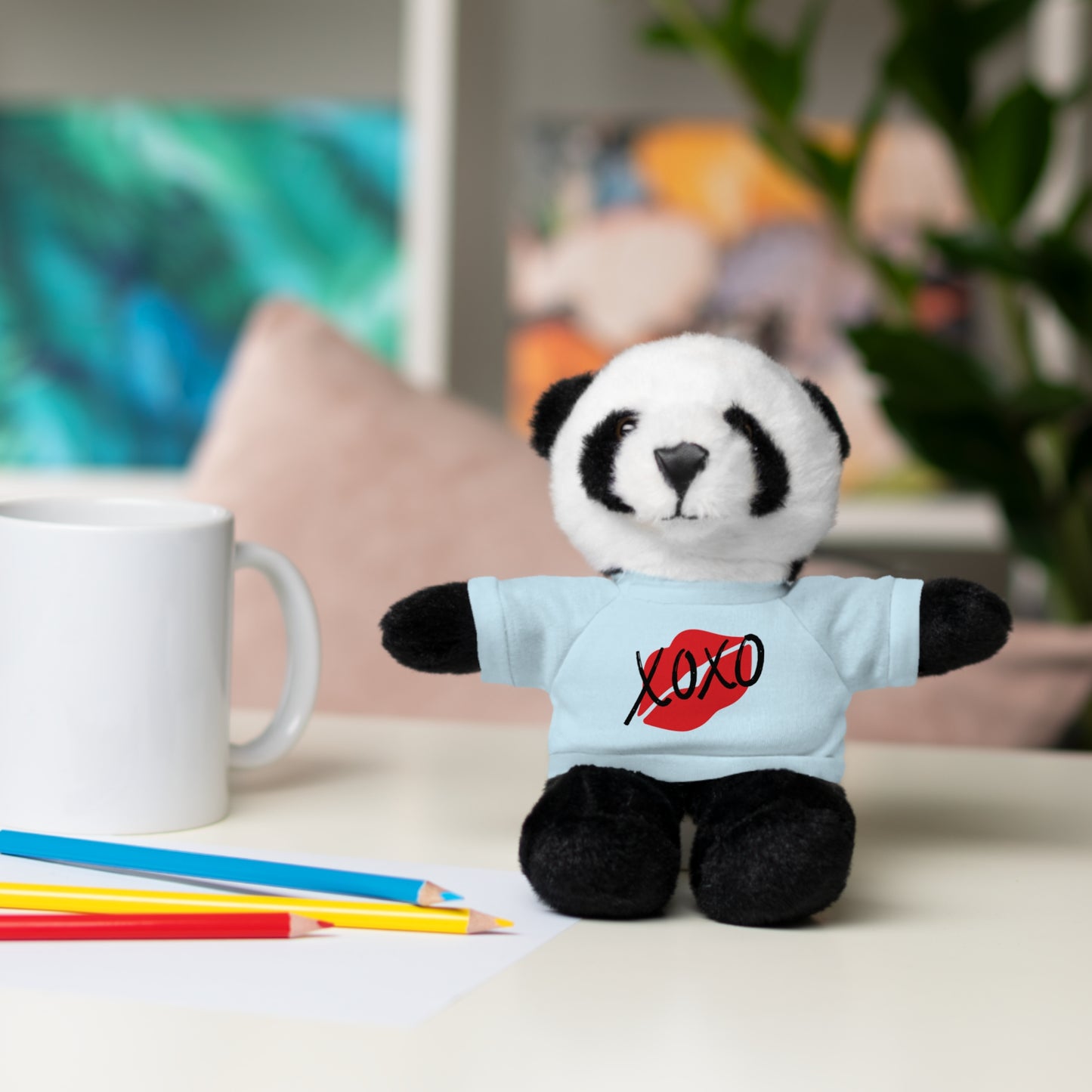 XOXO Kiss Valentine Stuffed Animals with Tee | Valentines Day Gifts