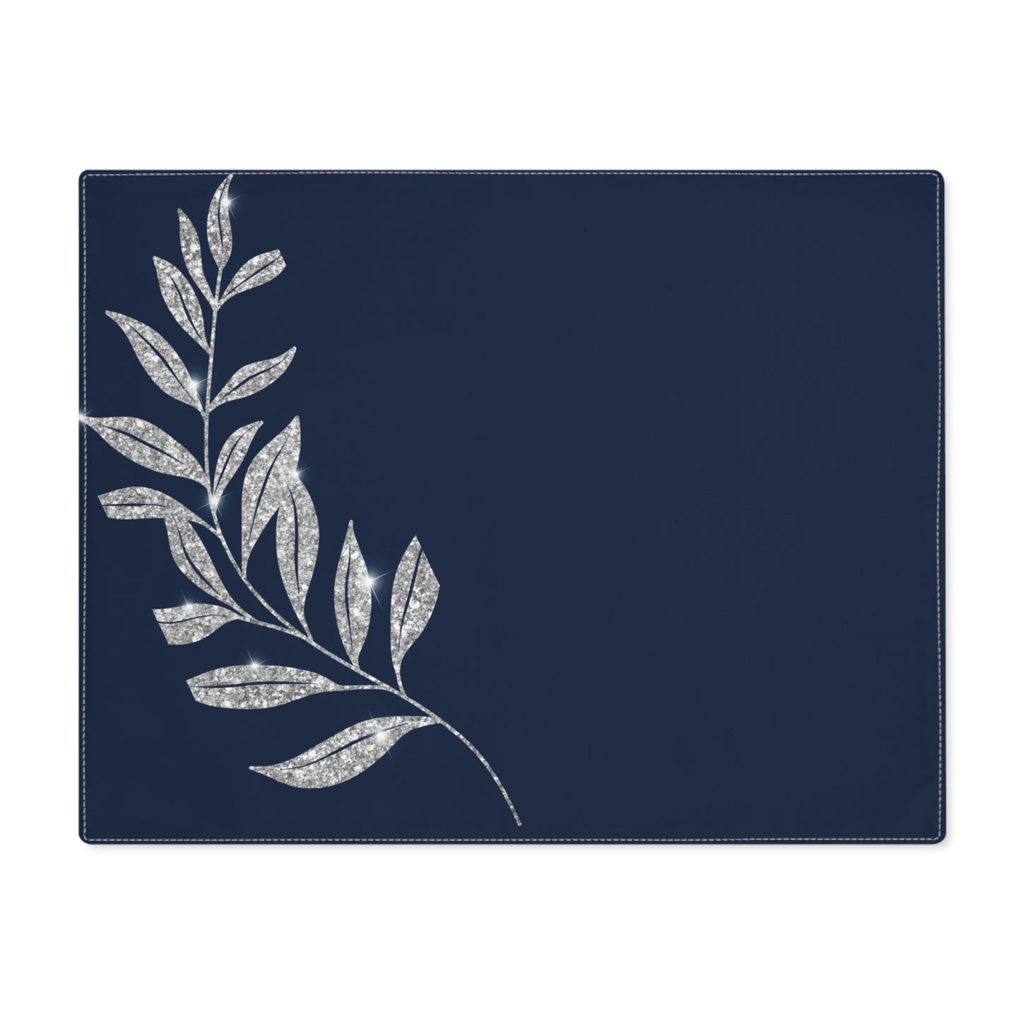 Silver Leaf Christmas Placemat, 1pc