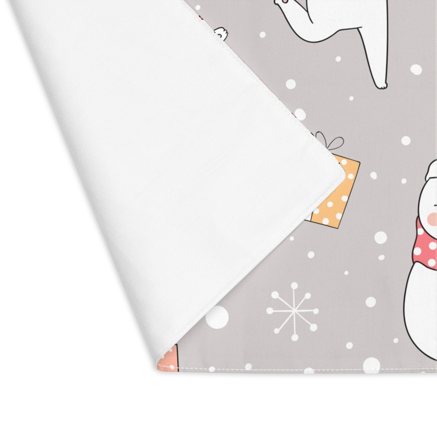 Snowmen Gifts and Cats Christmas Placemat, 1pc