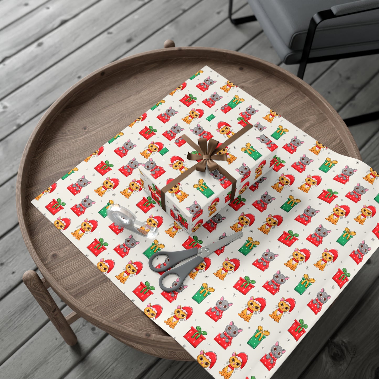 Cats and Presents Christmas Gift Wrap Papers