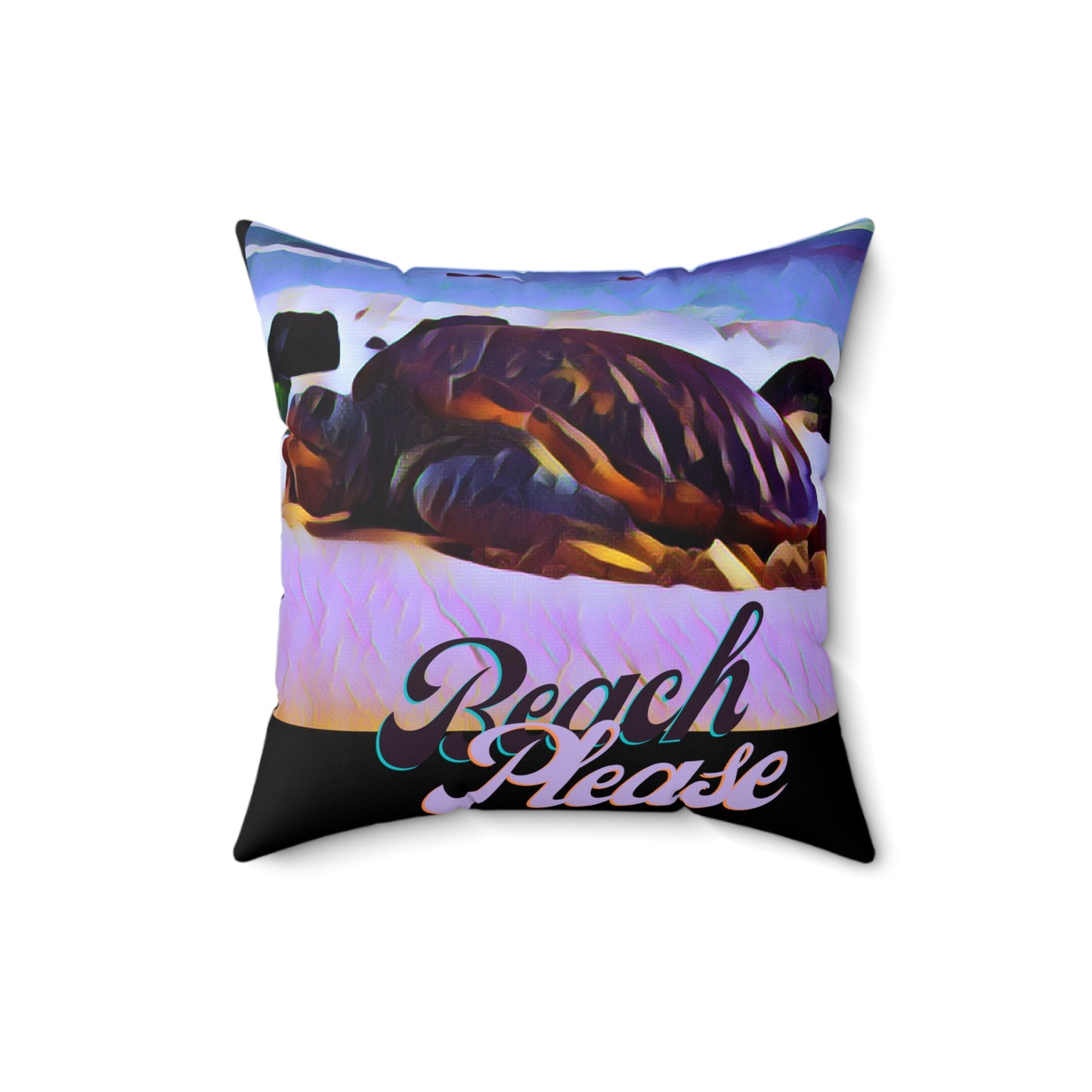 Beach Please Spun Polyester Square Pillow