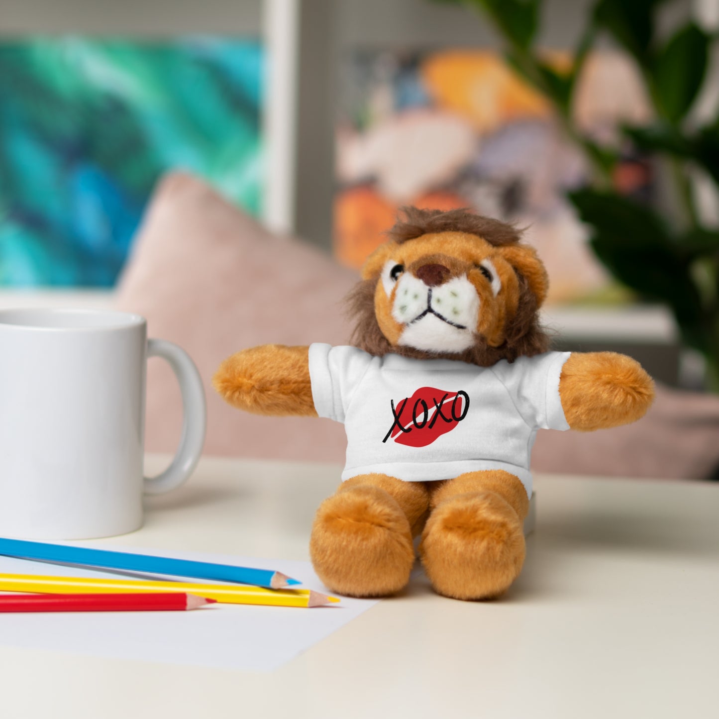 XOXO Kiss Valentine Stuffed Animals with Tee | Valentines Day Gifts