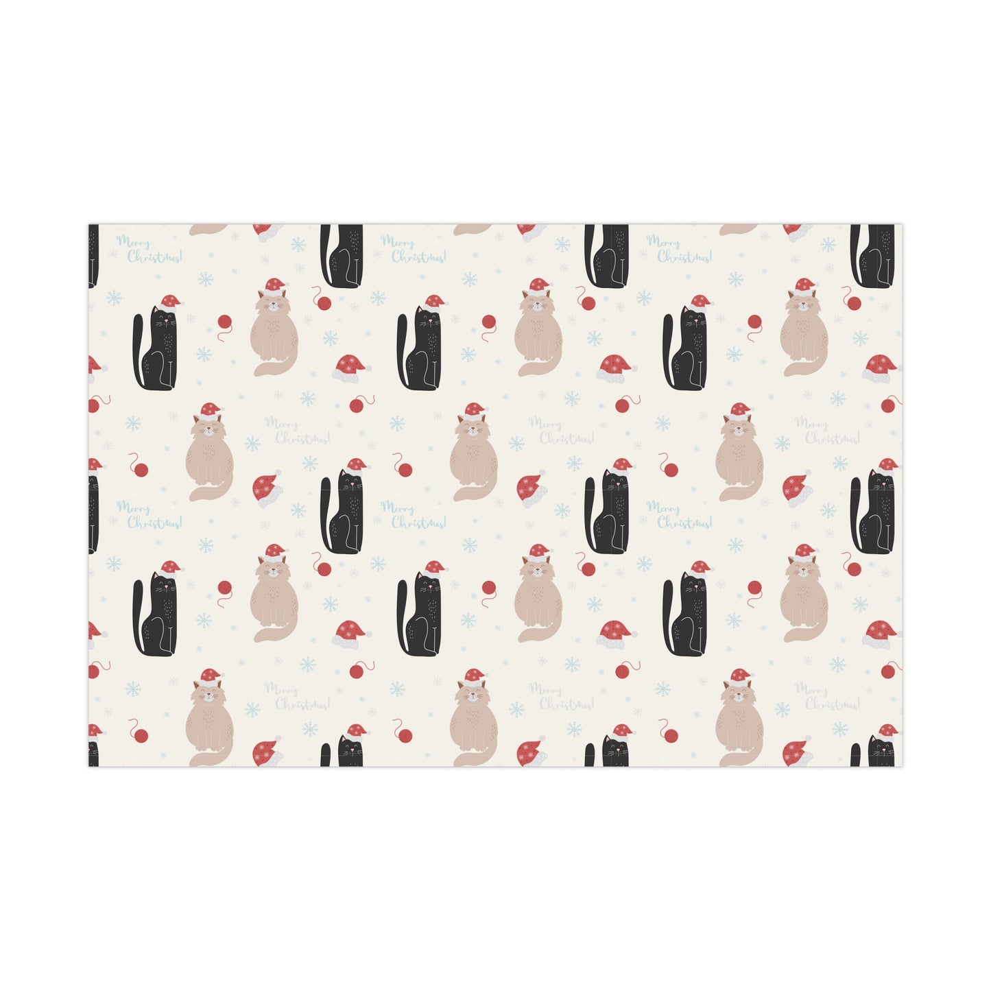 Black and Tan Cat Christmas Gift Wrap Papers