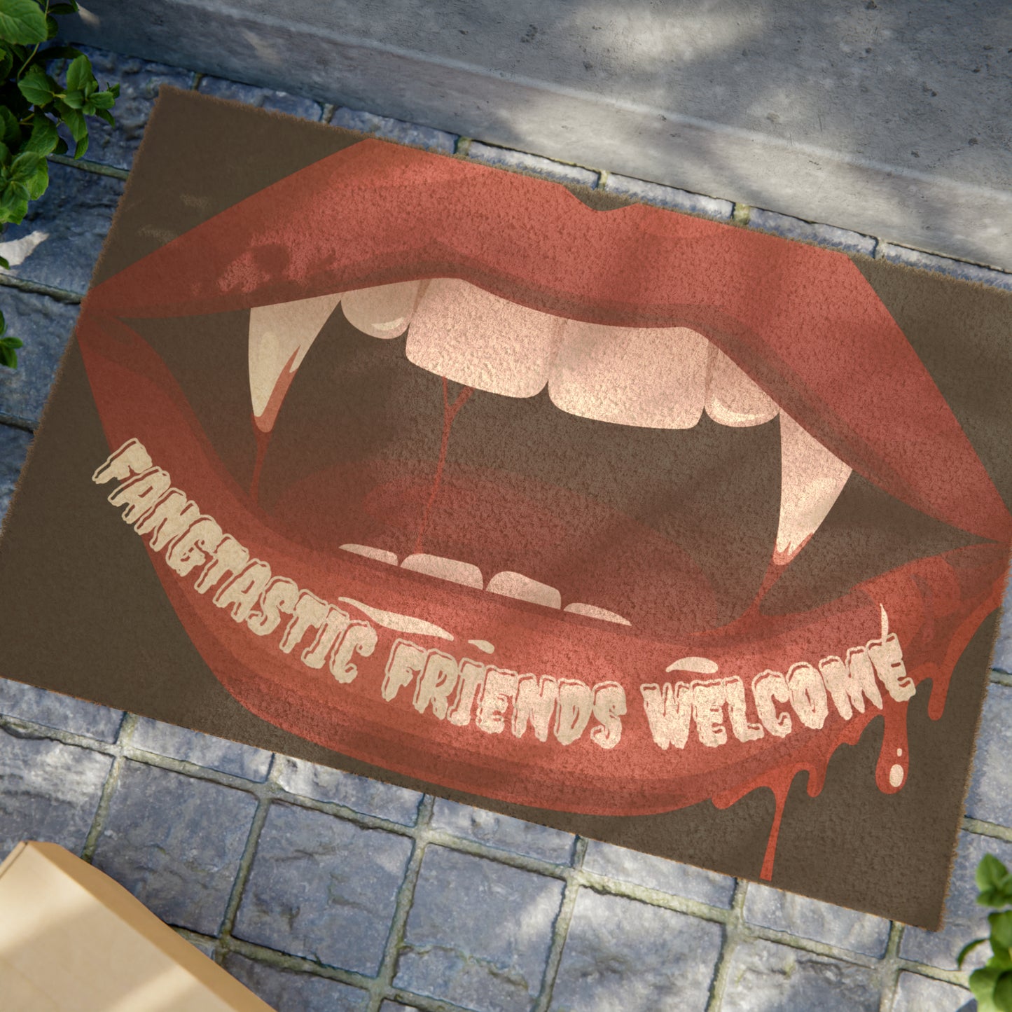 Fangtastic Friends Halloween Welcome Doormat