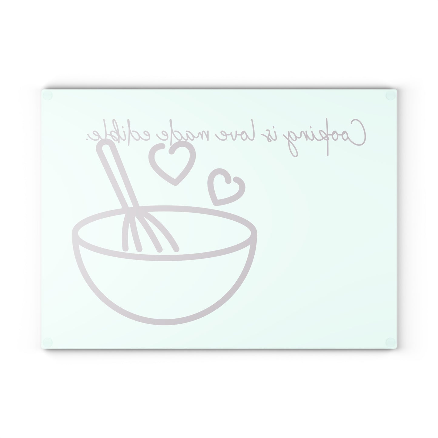 Cooking is Love Made Edible Glass Cutting Board | Housewarming Return Gift | Unique Party Favor