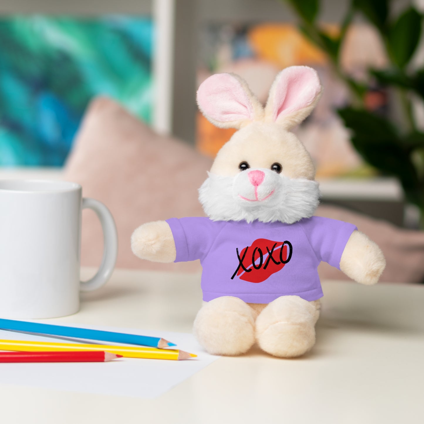 XOXO Kiss Valentine Stuffed Animals with Tee | Valentines Day Gifts