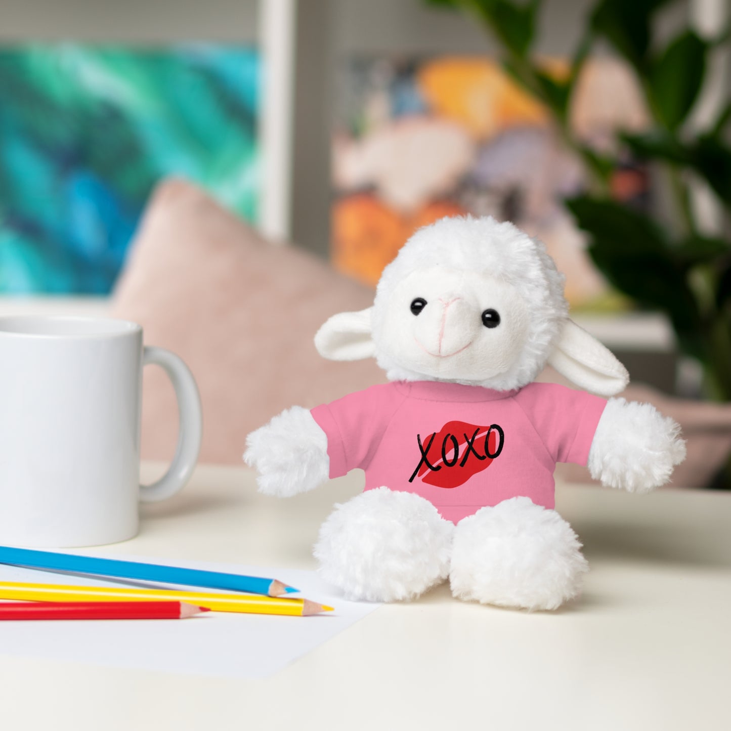 XOXO Kiss Valentine Stuffed Animals with Tee | Valentines Day Gifts