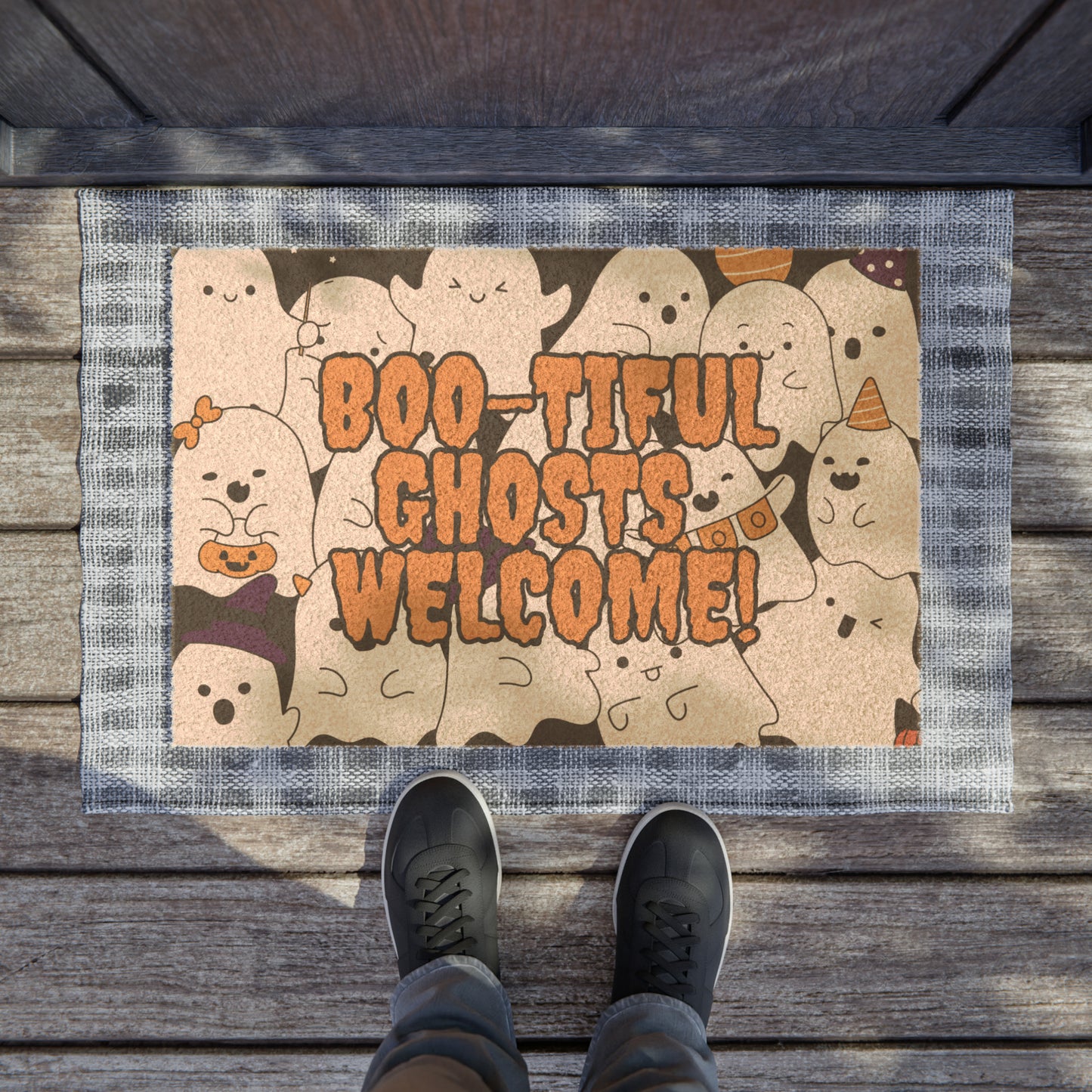 Bootiful Ghosts Welcome Halloween Doormat