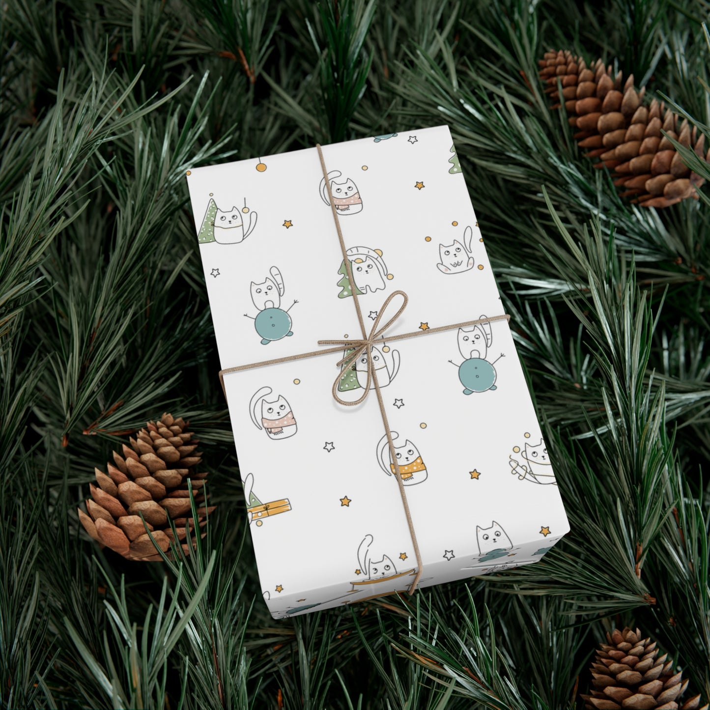 Winter Cats Festive Christmas Gift Wrap Papers