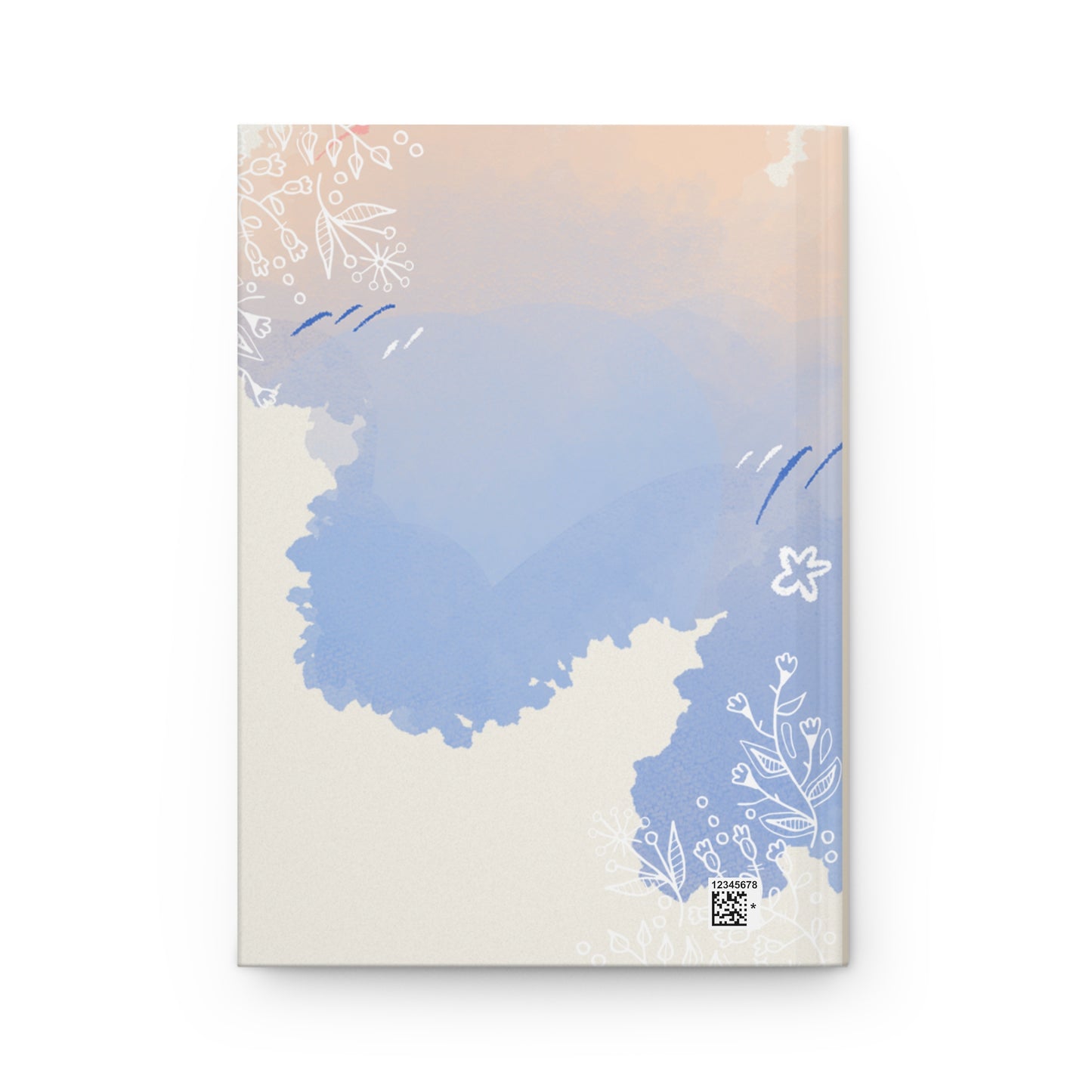 Peach and Blue Hardcover Journal Matte