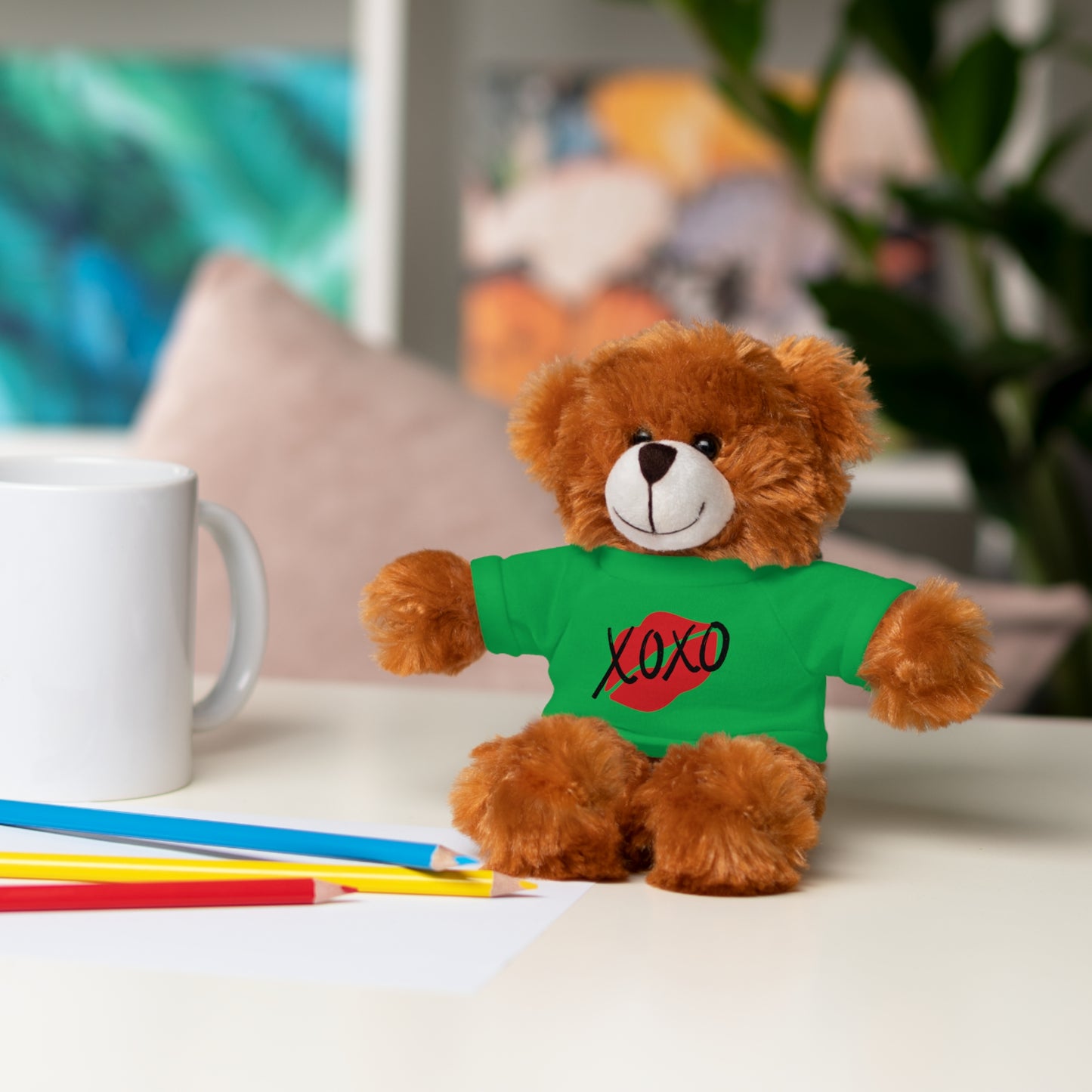 XOXO Kiss Valentine Stuffed Animals with Tee | Valentines Day Gifts