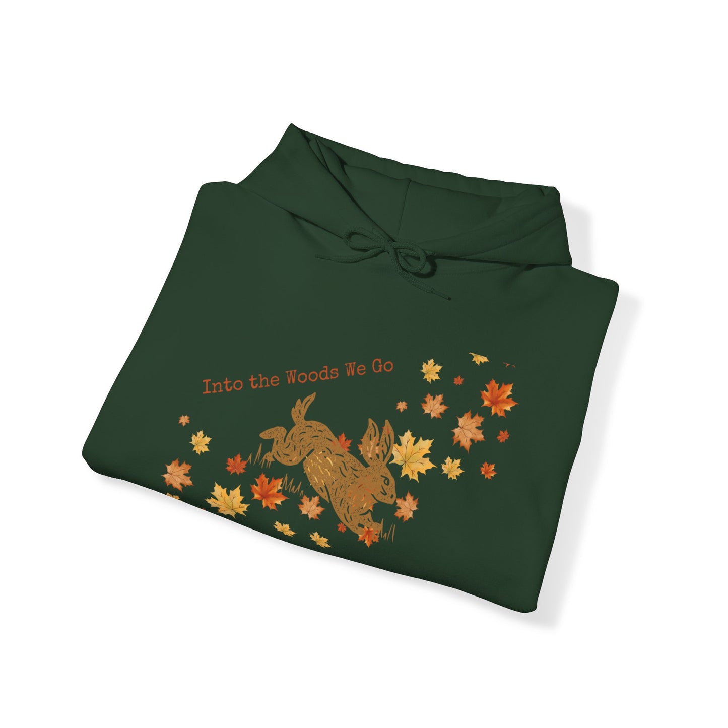 Into the Woods We Go Fall Bunny Unisex Heavy Blend™ Hooded Sweatshirt