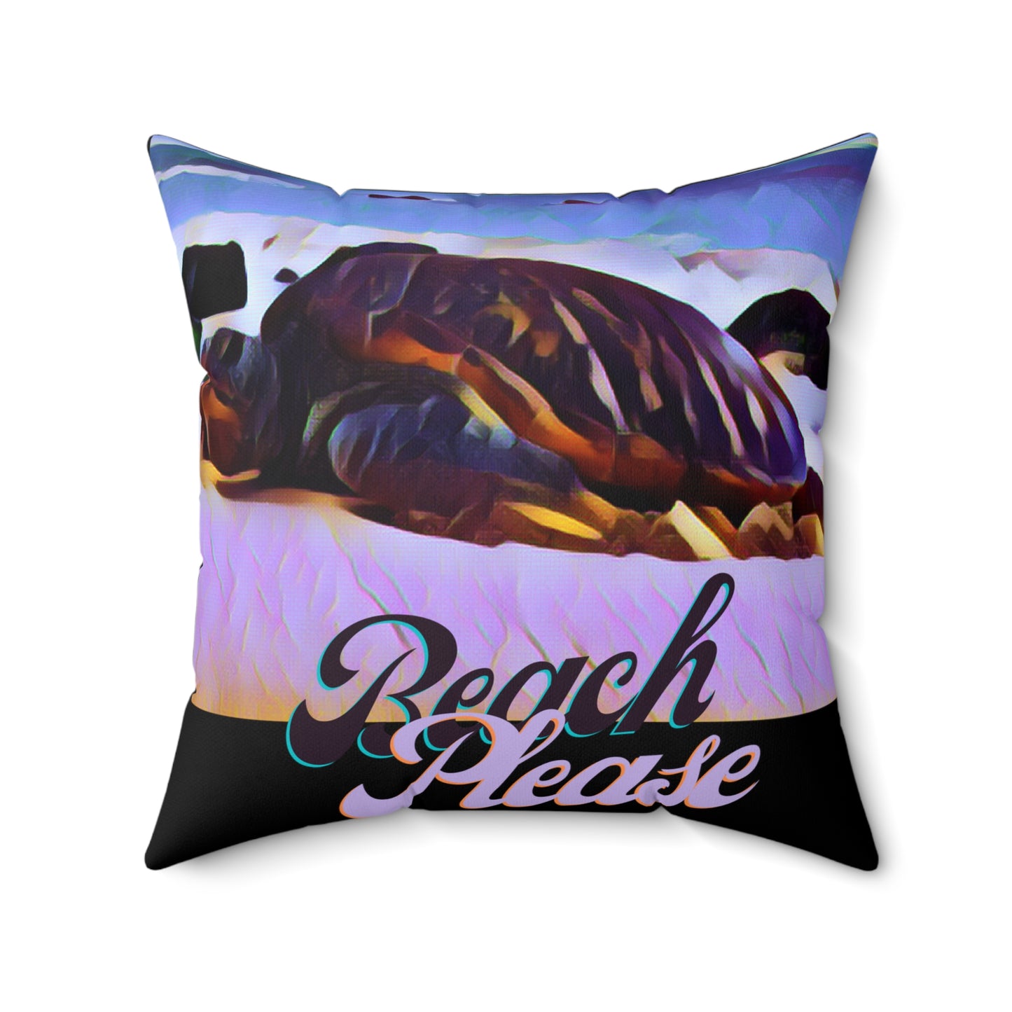 Beach Please Spun Polyester Square Pillow