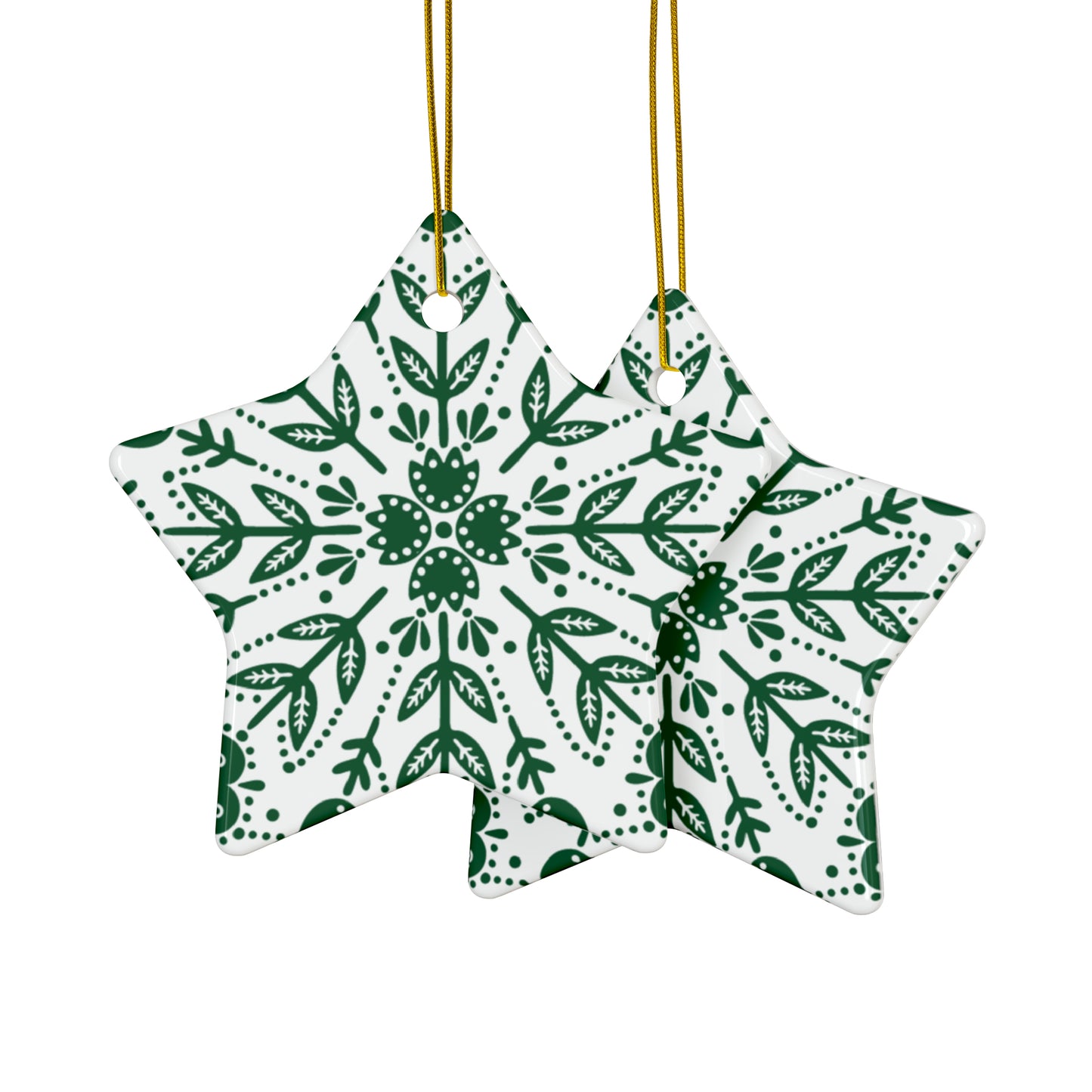 Tulip Icicle Scandinavian Christmas Ceramic Ornaments (1pc, 3pcs, 5pcs, 10pcs)