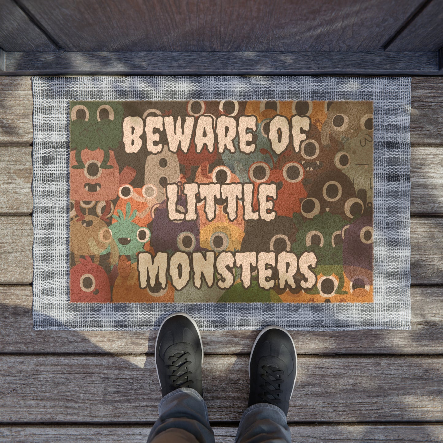 Beware of Little Monsters Halloween Doormat