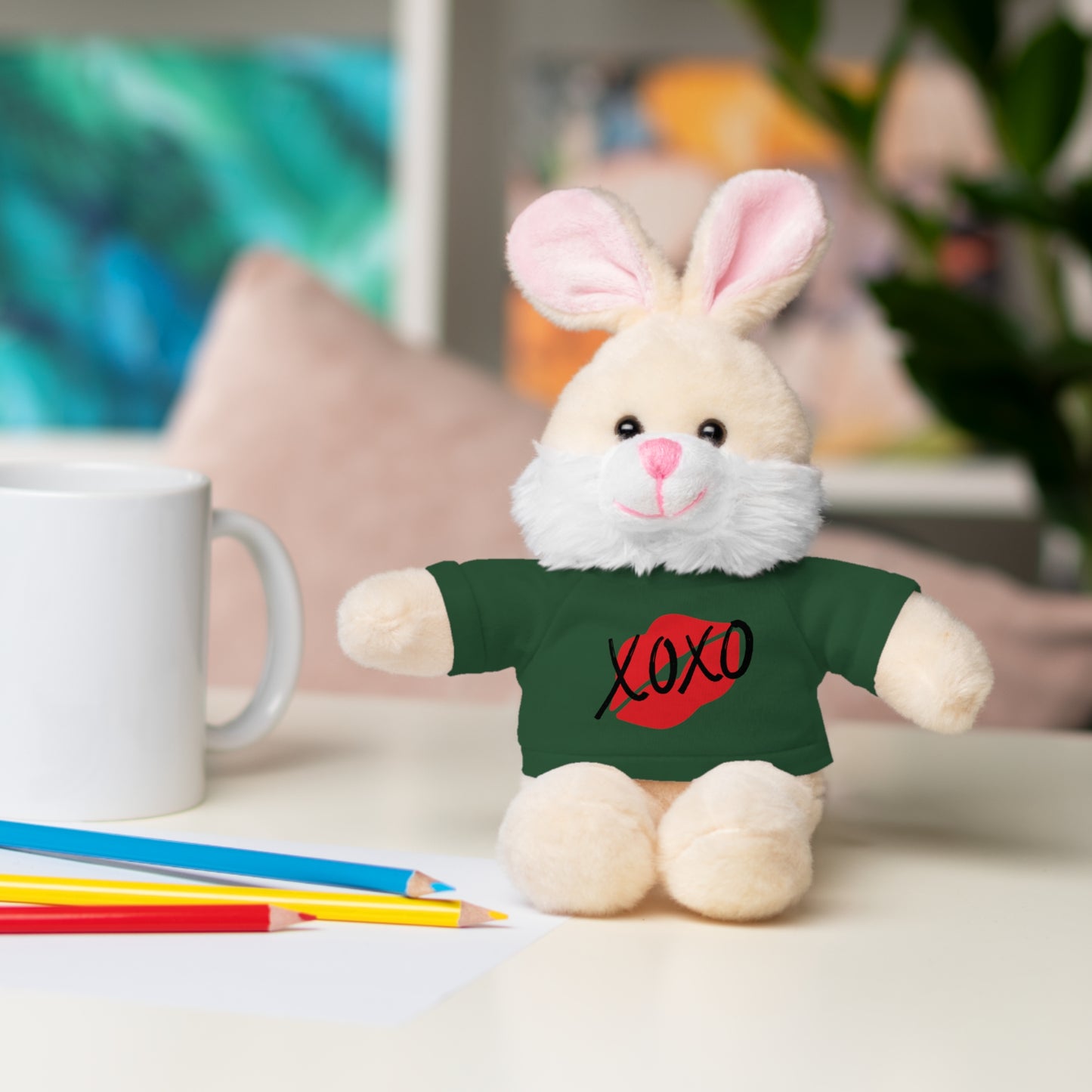 XOXO Kiss Valentine Stuffed Animals with Tee | Valentines Day Gifts