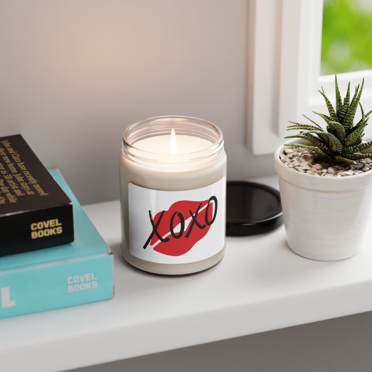 XOXO Kiss Valentines Day Themed Apple Harvest Scented Soy Candle, 9oz