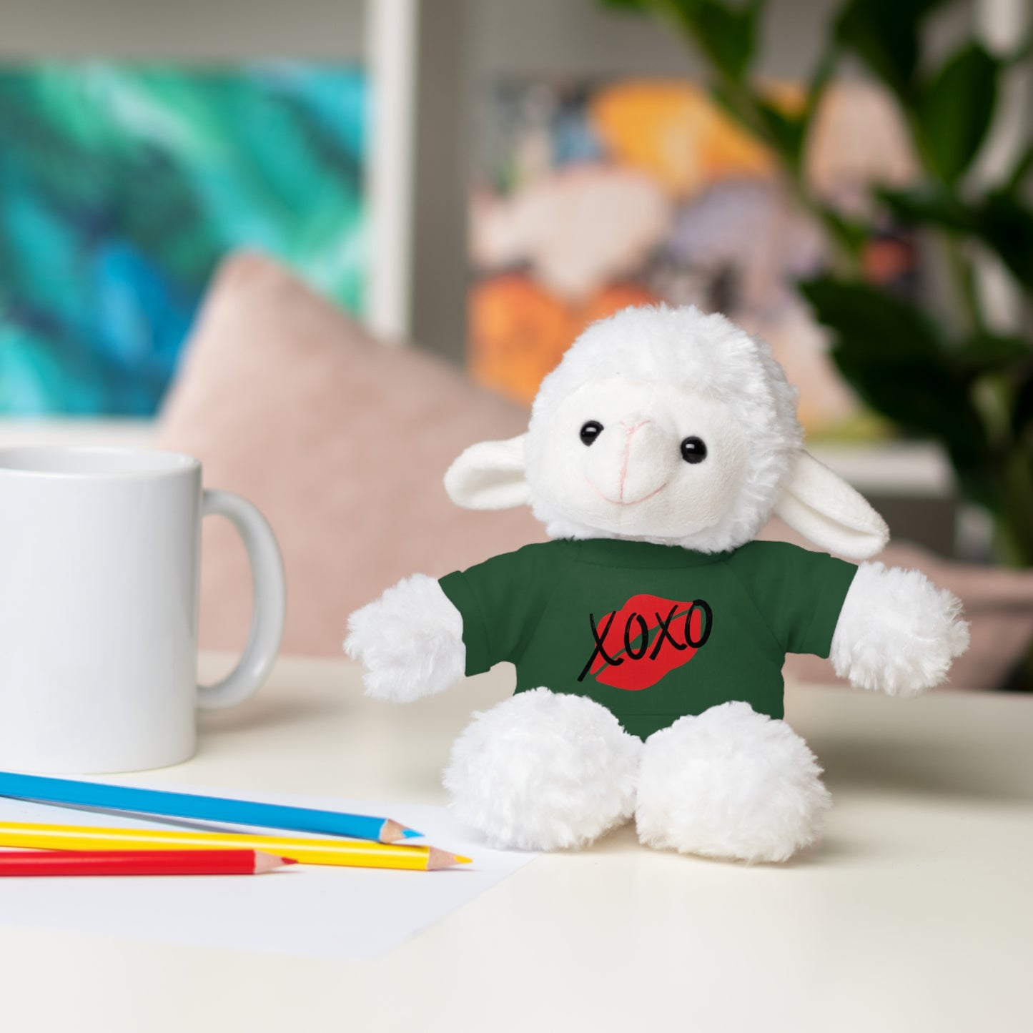 XOXO Kiss Valentine Stuffed Animals with Tee | Valentines Day Gifts
