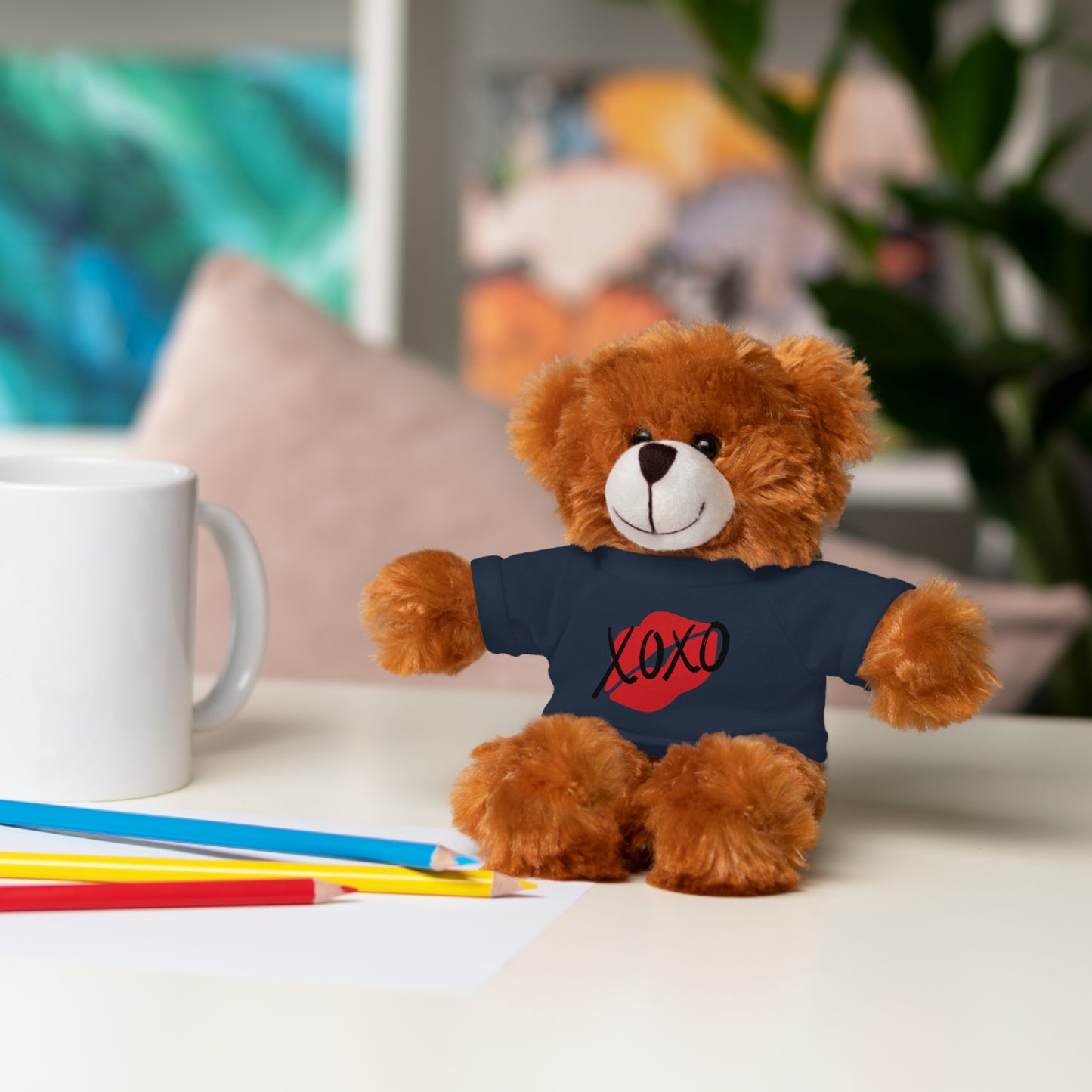 XOXO Kiss Valentine Stuffed Animals with Tee | Valentines Day Gifts