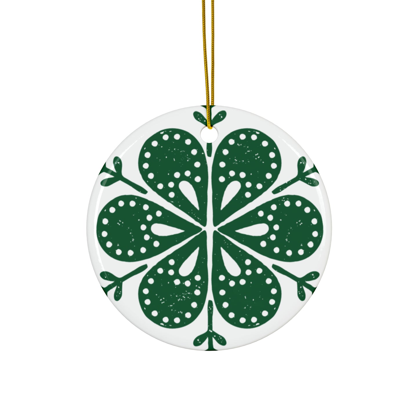 Flower Scandinavian Christmas Ceramic Ornaments (1pc, 3pcs, 5pcs, 10pcs)