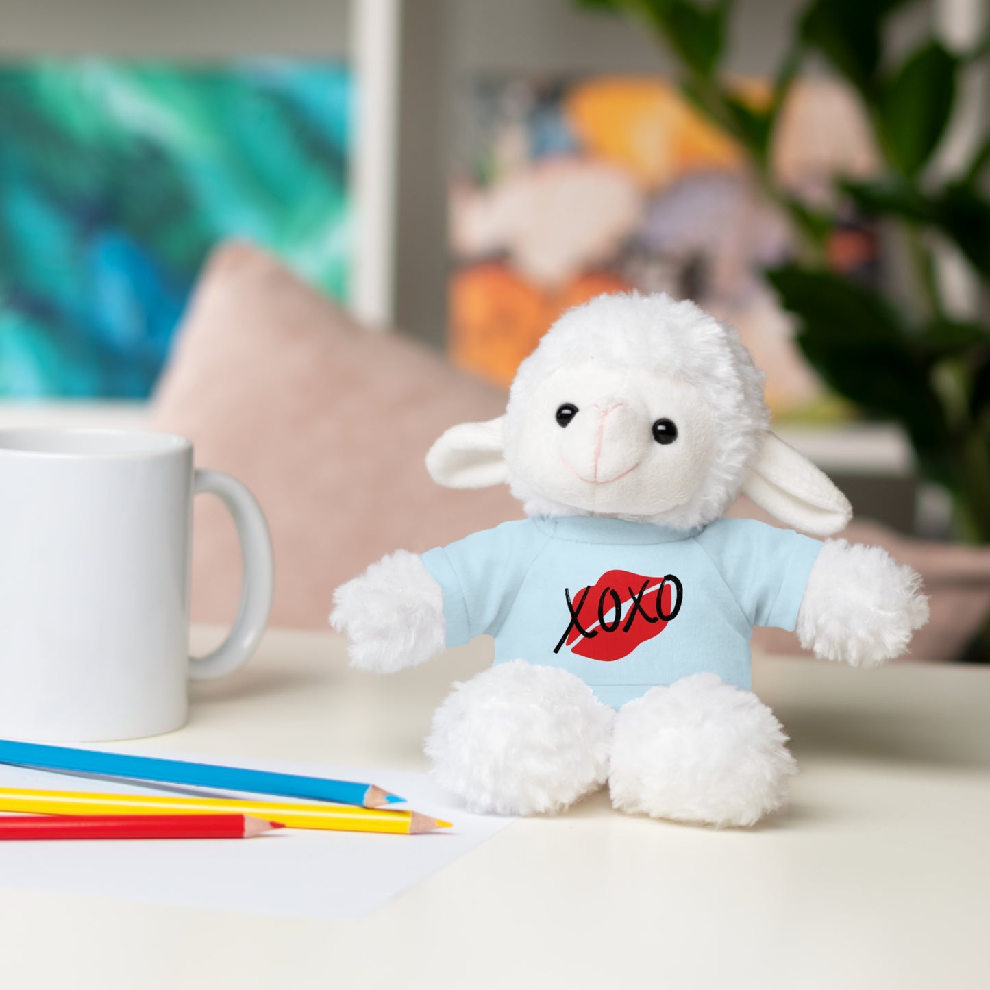 XOXO Kiss Valentine Stuffed Animals with Tee | Valentines Day Gifts