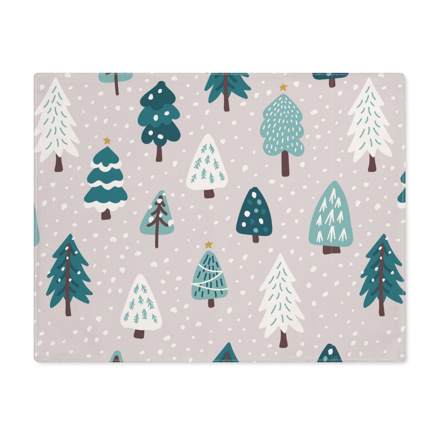 Christmas Tree Pattern Scandinavian Christmas Placemat, 1pc