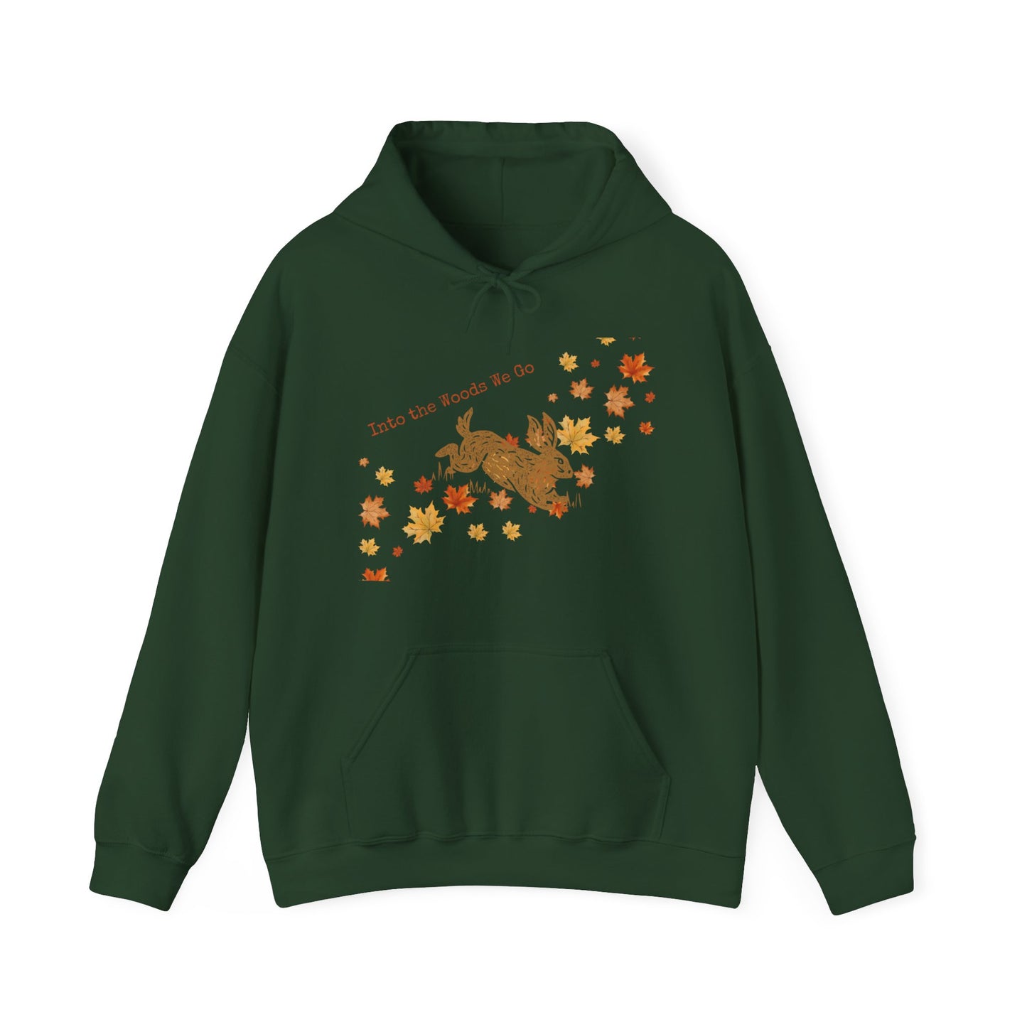 Into the Woods We Go Fall Bunny Unisex Heavy Blend™ Hooded Sweatshirt