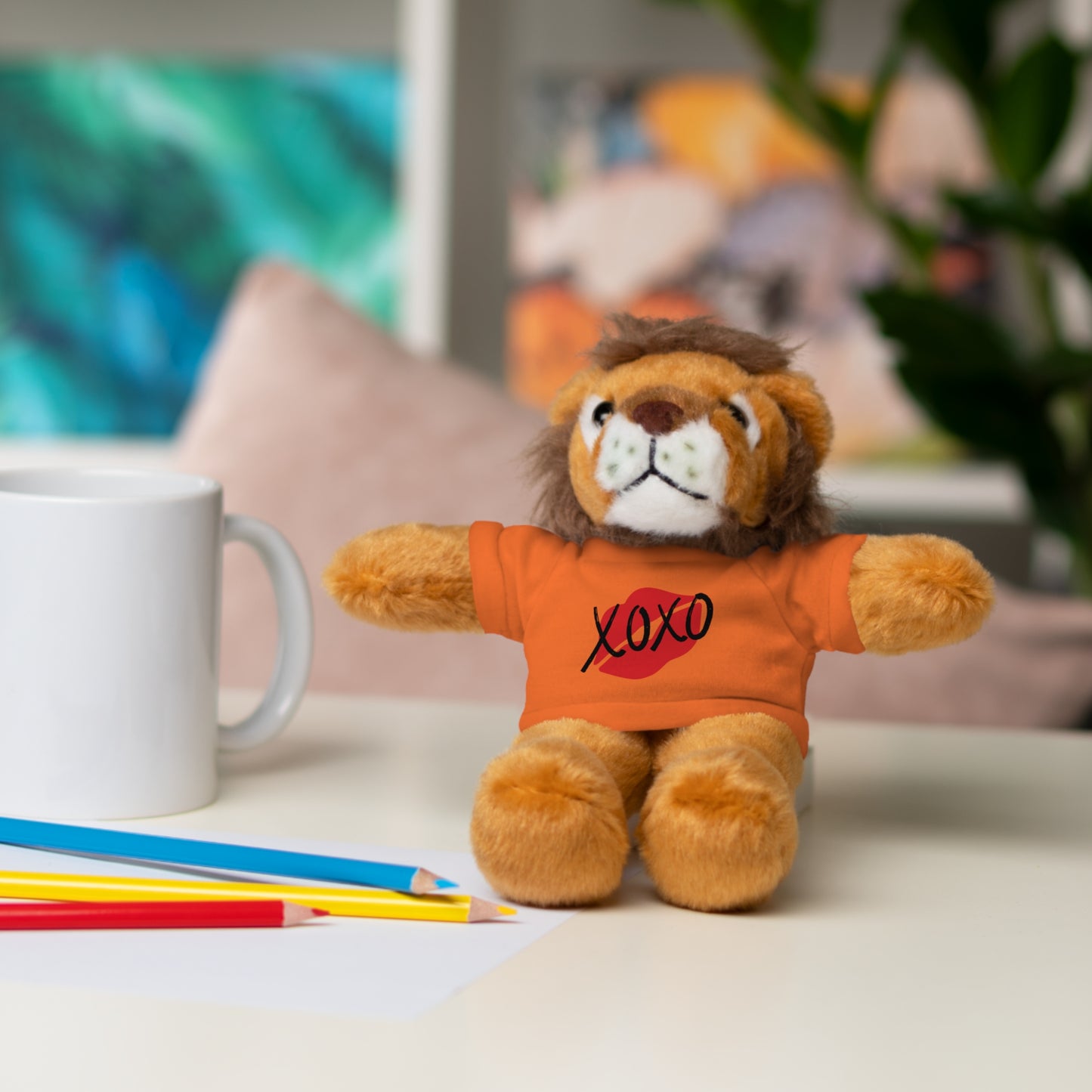 XOXO Kiss Valentine Stuffed Animals with Tee | Valentines Day Gifts