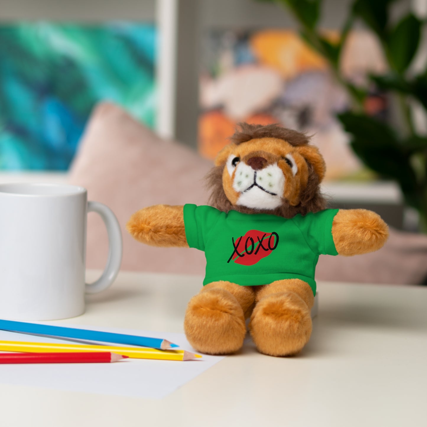 XOXO Kiss Valentine Stuffed Animals with Tee | Valentines Day Gifts