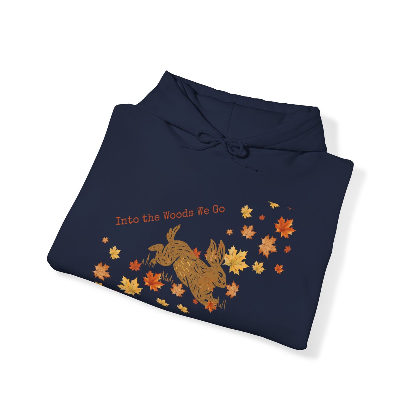 Into the Woods We Go Fall Bunny Unisex Heavy Blend™ Hooded Sweatshirt