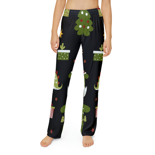 Dinosaur Christmas Kids Pajama Pants