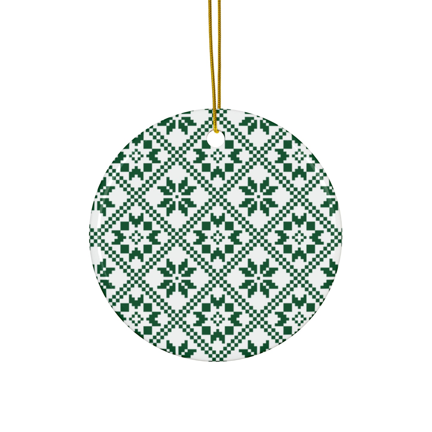 Snowflake Scandinavian Christmas Ceramic Ornaments (1pc, 3pcs, 5pcs, 10pcs)