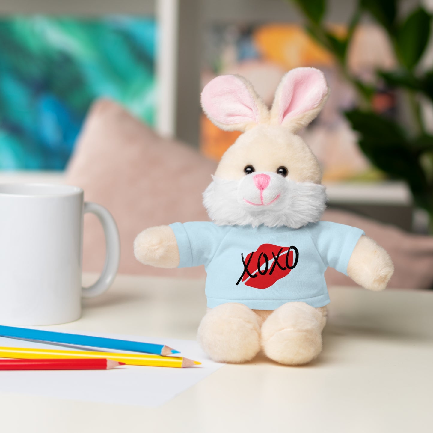 XOXO Kiss Valentine Stuffed Animals with Tee | Valentines Day Gifts