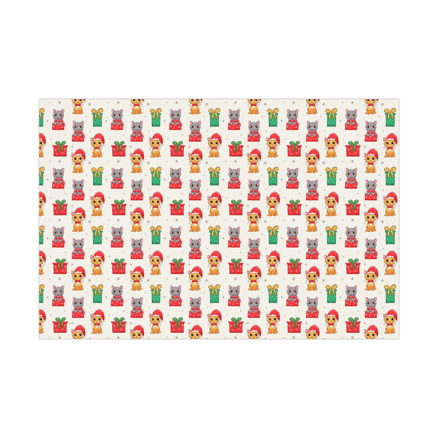 Cats and Presents Christmas Gift Wrap Papers