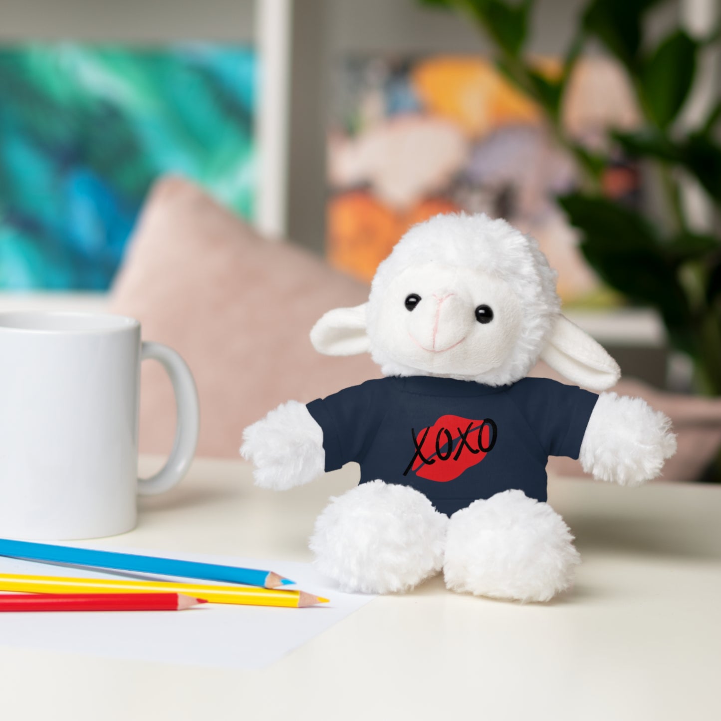 XOXO Kiss Valentine Stuffed Animals with Tee | Valentines Day Gifts