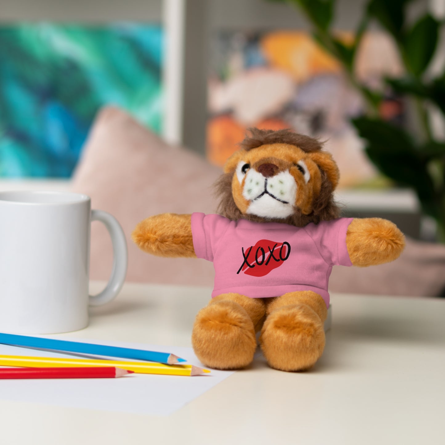 XOXO Kiss Valentine Stuffed Animals with Tee | Valentines Day Gifts