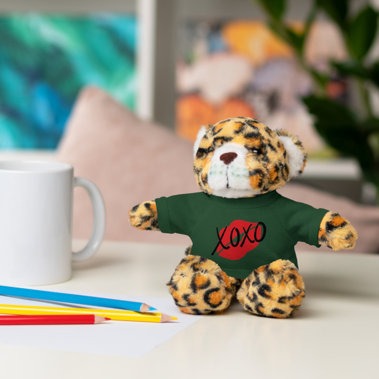 XOXO Kiss Valentine Stuffed Animals with Tee | Valentines Day Gifts