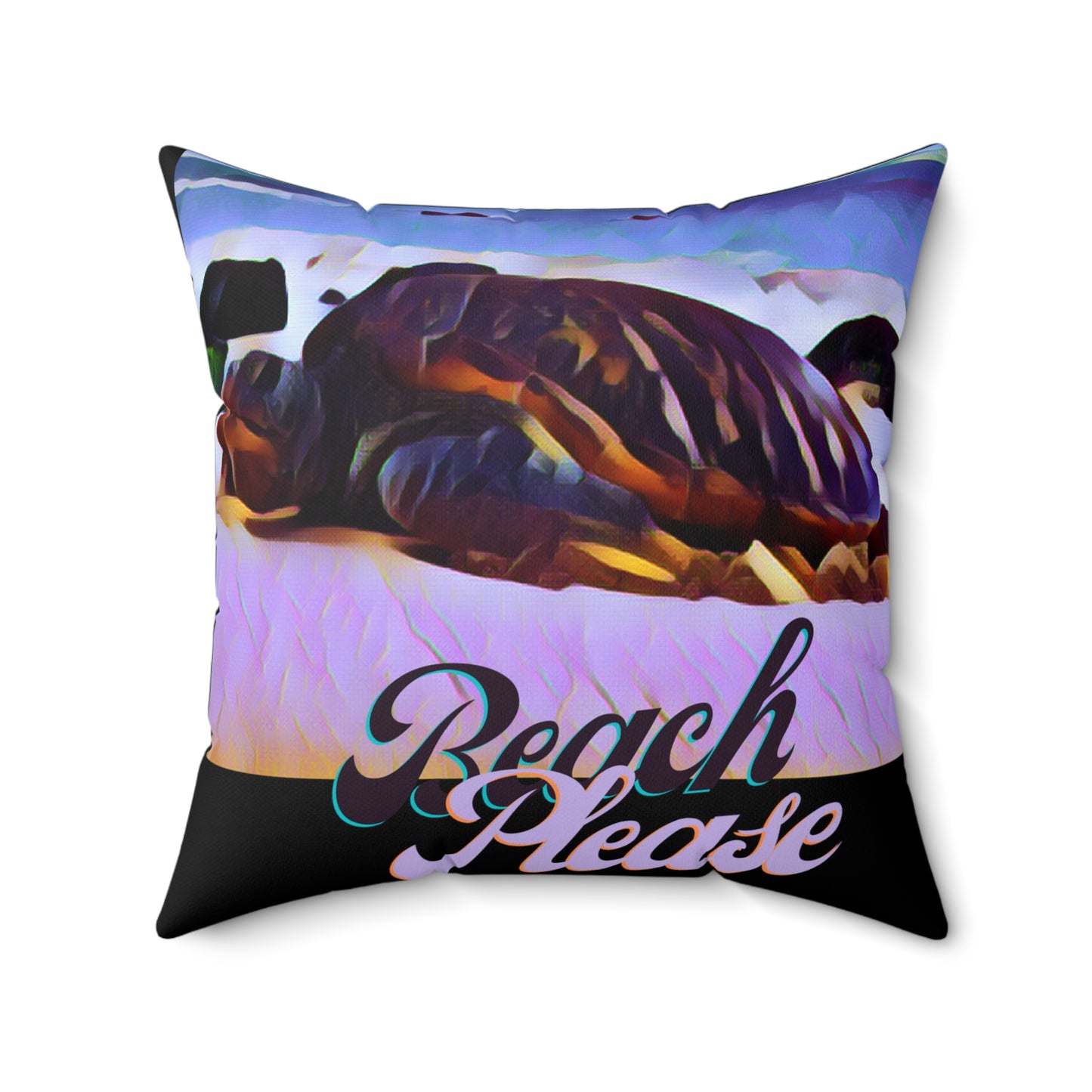 Beach Please Spun Polyester Square Pillow