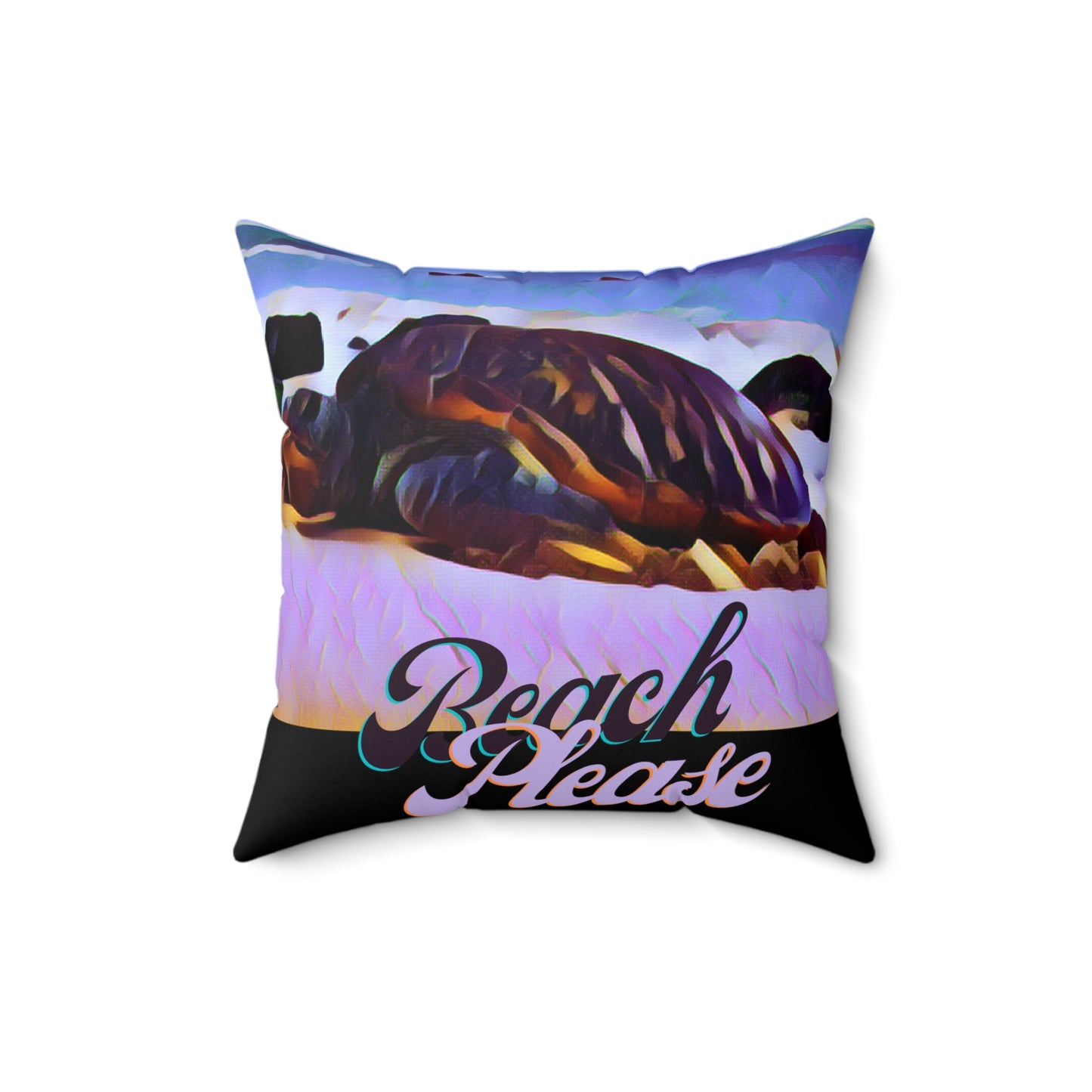 Beach Please Spun Polyester Square Pillow