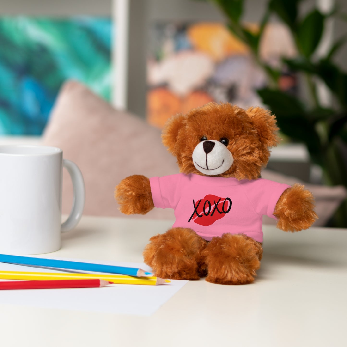 XOXO Kiss Valentine Stuffed Animals with Tee | Valentines Day Gifts