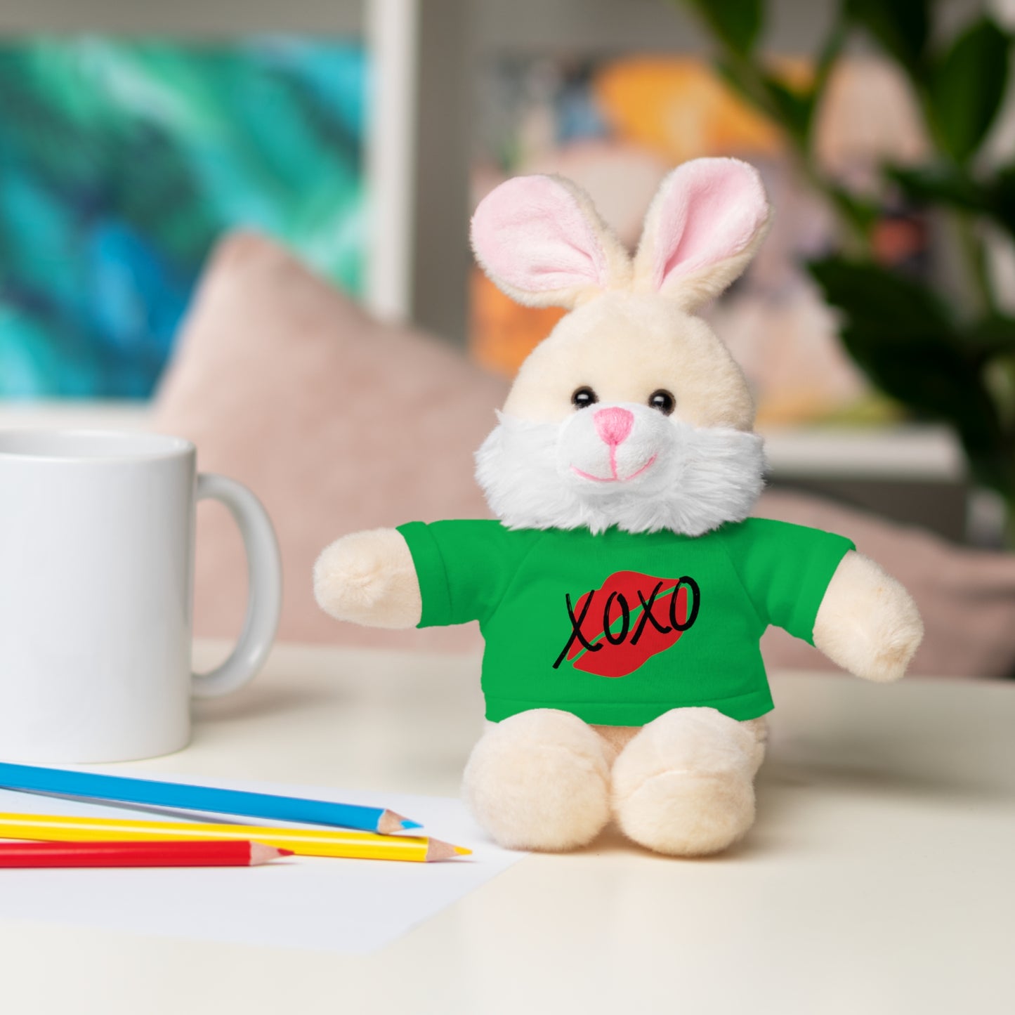 XOXO Kiss Valentine Stuffed Animals with Tee | Valentines Day Gifts