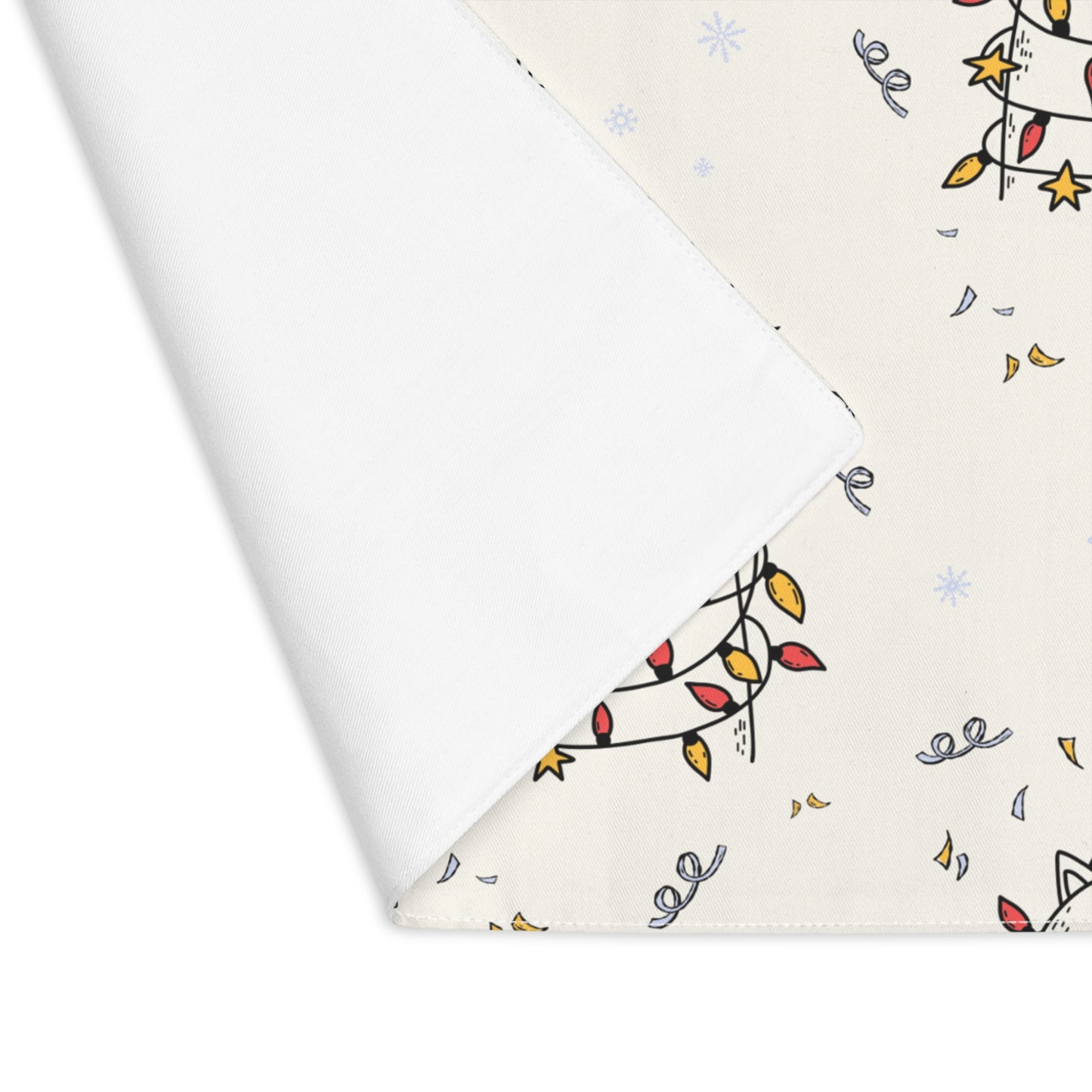 Caught in lights Cat Christmas Placemat, 1pc