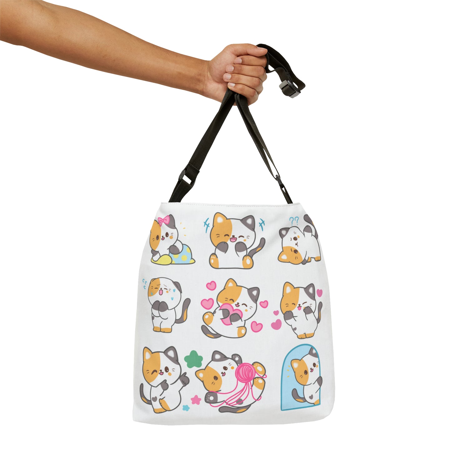 Kitty Cats at Play Adjustable Tote Bag
