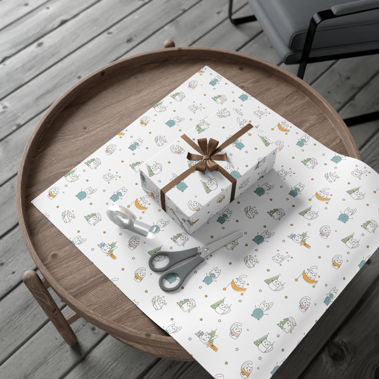 Winter Cats Festive Christmas Gift Wrap Papers